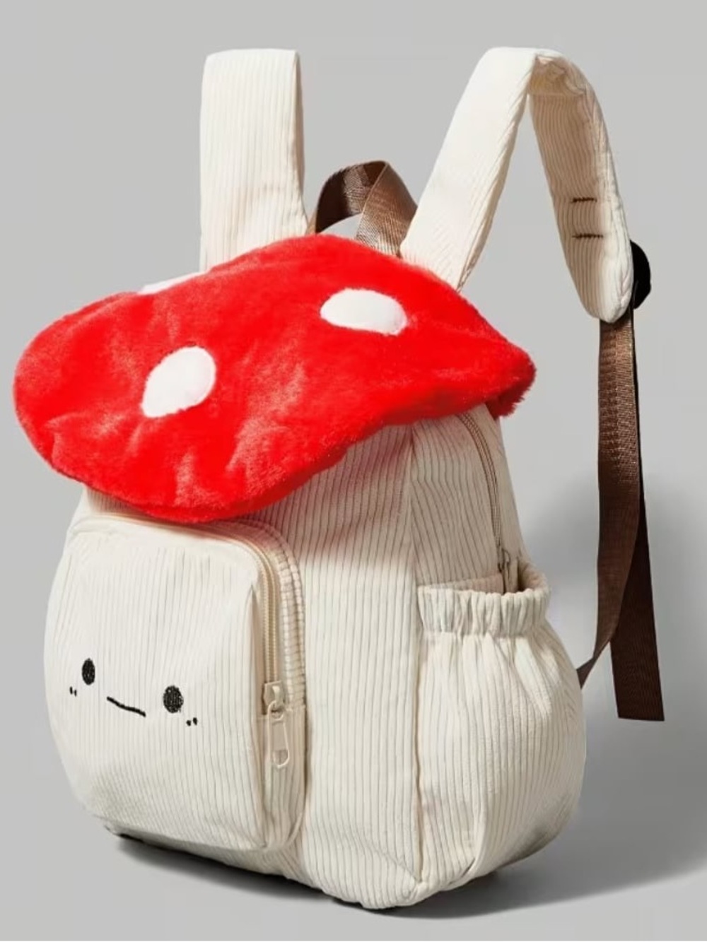 Mushroom Backpack Purse Plush - Picture 2 of 6